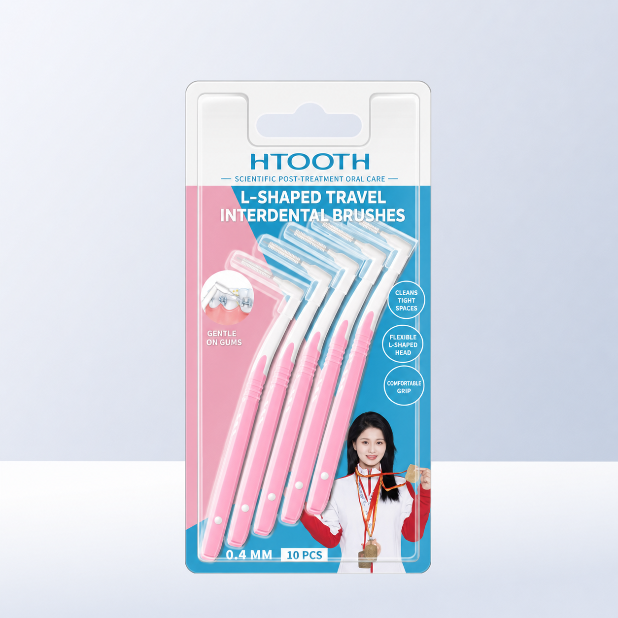 L-Shaped Travel Interdental Brushes package